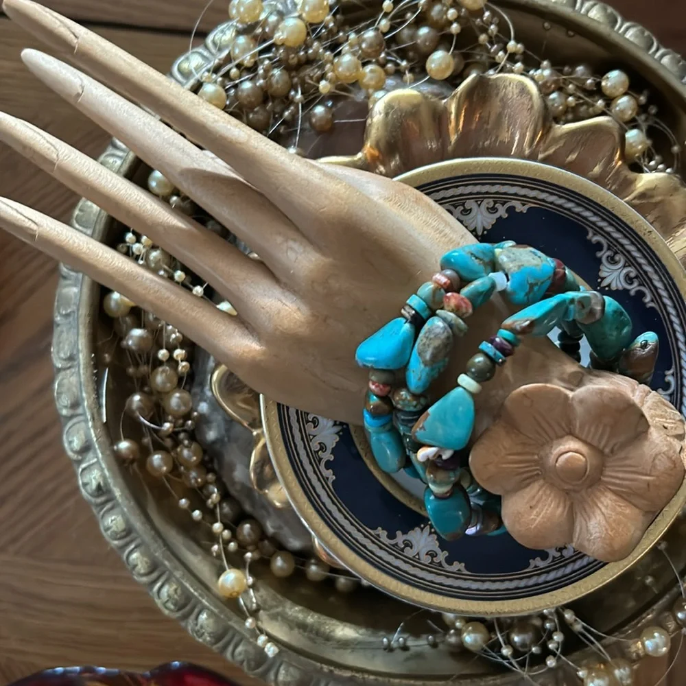 Vintage Turquoise Coil Bracelet